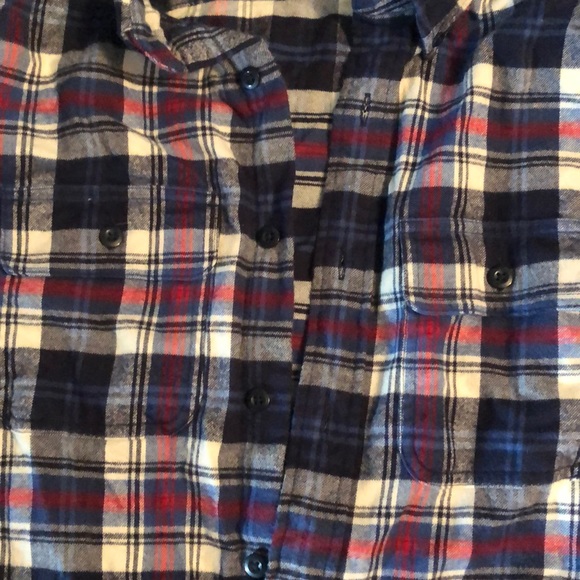 Men’s red and blue flannel shirt - Picture 2 of 4